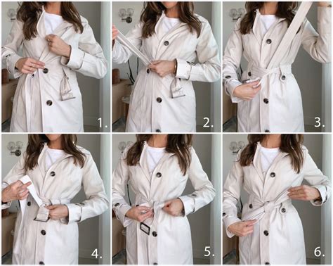 how to tie trench coat belt bow